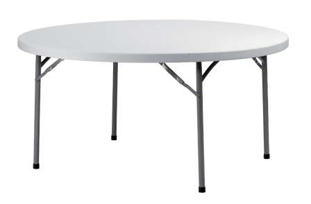 Mesa plegable redonda plastico