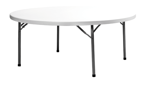 mesa plegable redonda de plastico