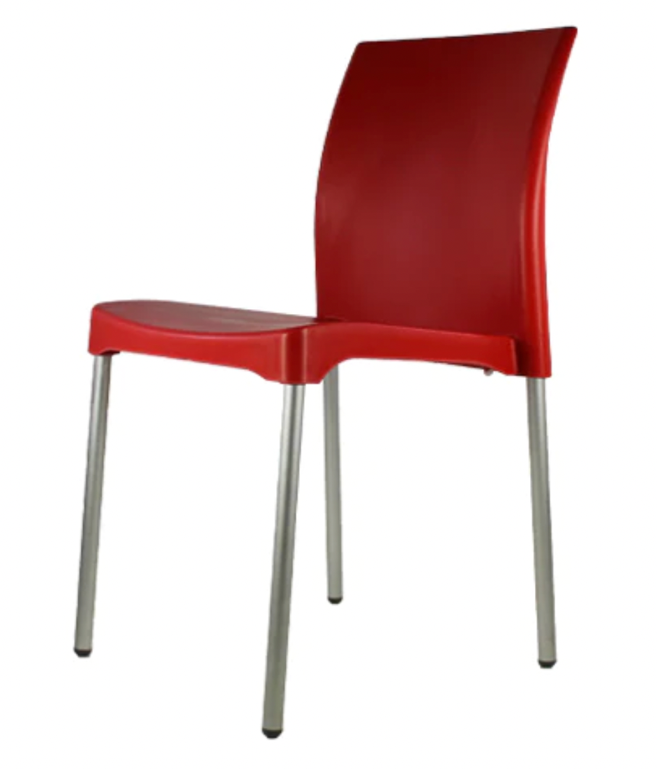 silla vivanti plastico roja