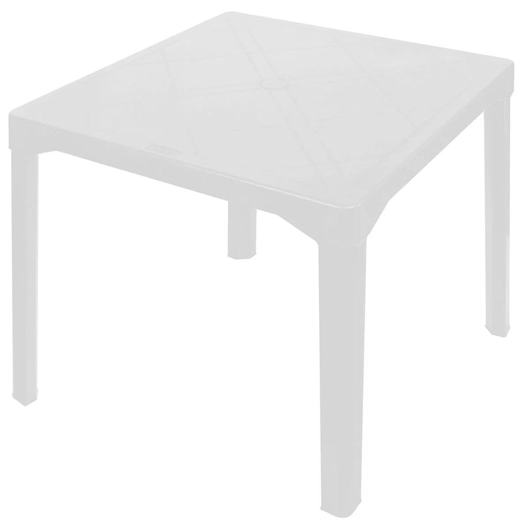 mesa cuadra de plastico duna blanca