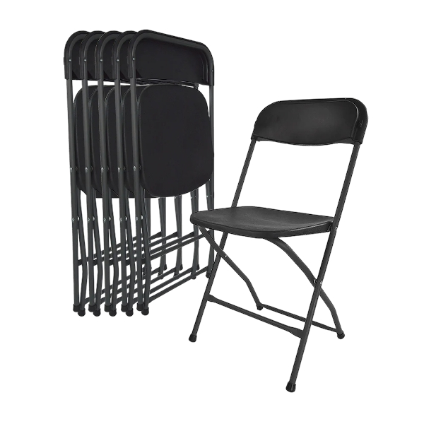 silla plegable de plastico negra duna