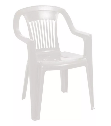 silla milan de plastico blanca