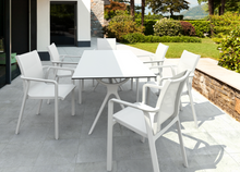 mesa siesta exterior blanca