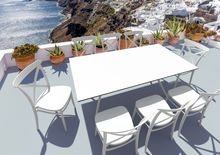 mesa siesta exterior blanca