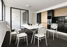 mesa siesta exterior blanca