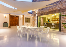 mesa siesta exterior blanca