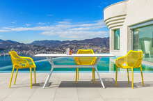 mesa siesta exterior blanca