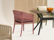 mesa rectangular siesta exterior blanca