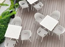 mesa blanca exterior cuadrada sky siesta