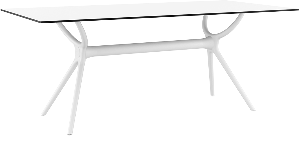 mesa siesta exterior blanca