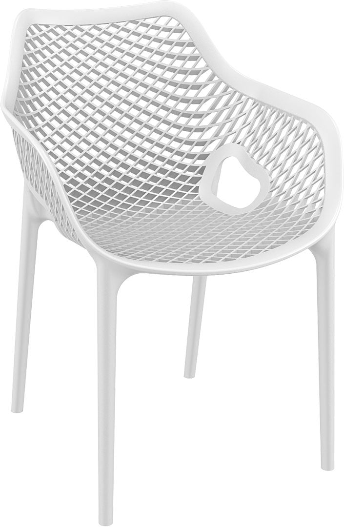 silla blanca siesta air con brazo exterior