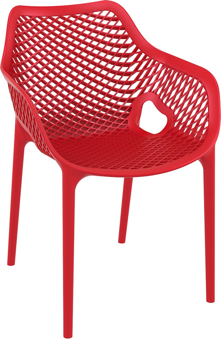 silla rojo siesta air con brazo exterior