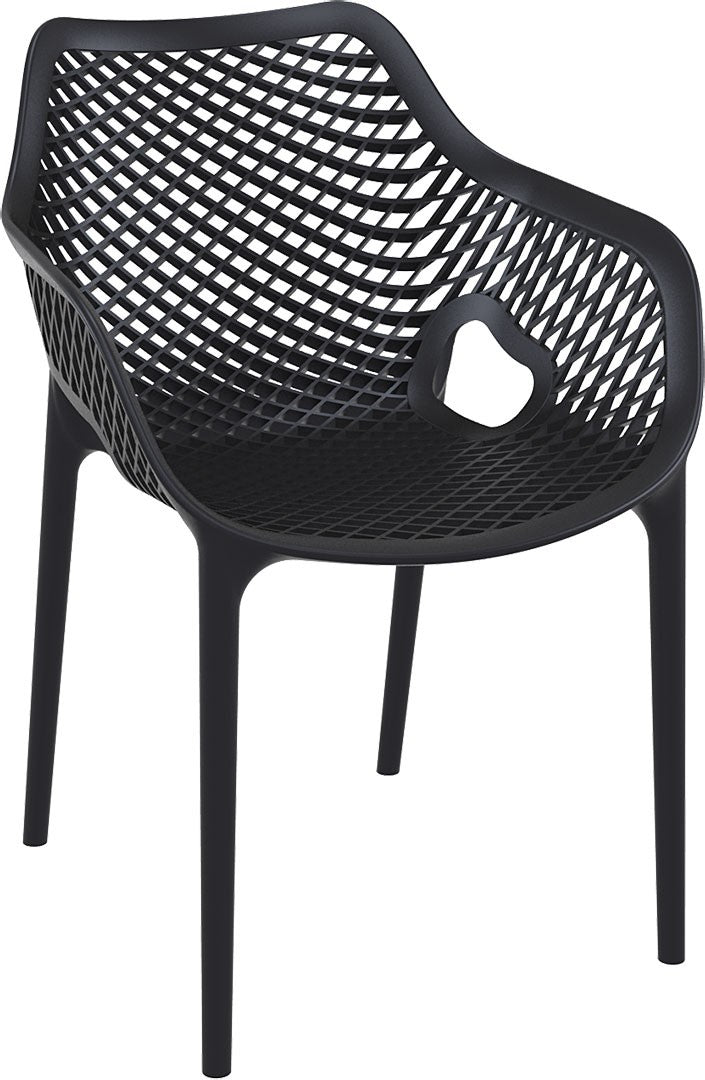 silla negra siesta air con brazo exterior