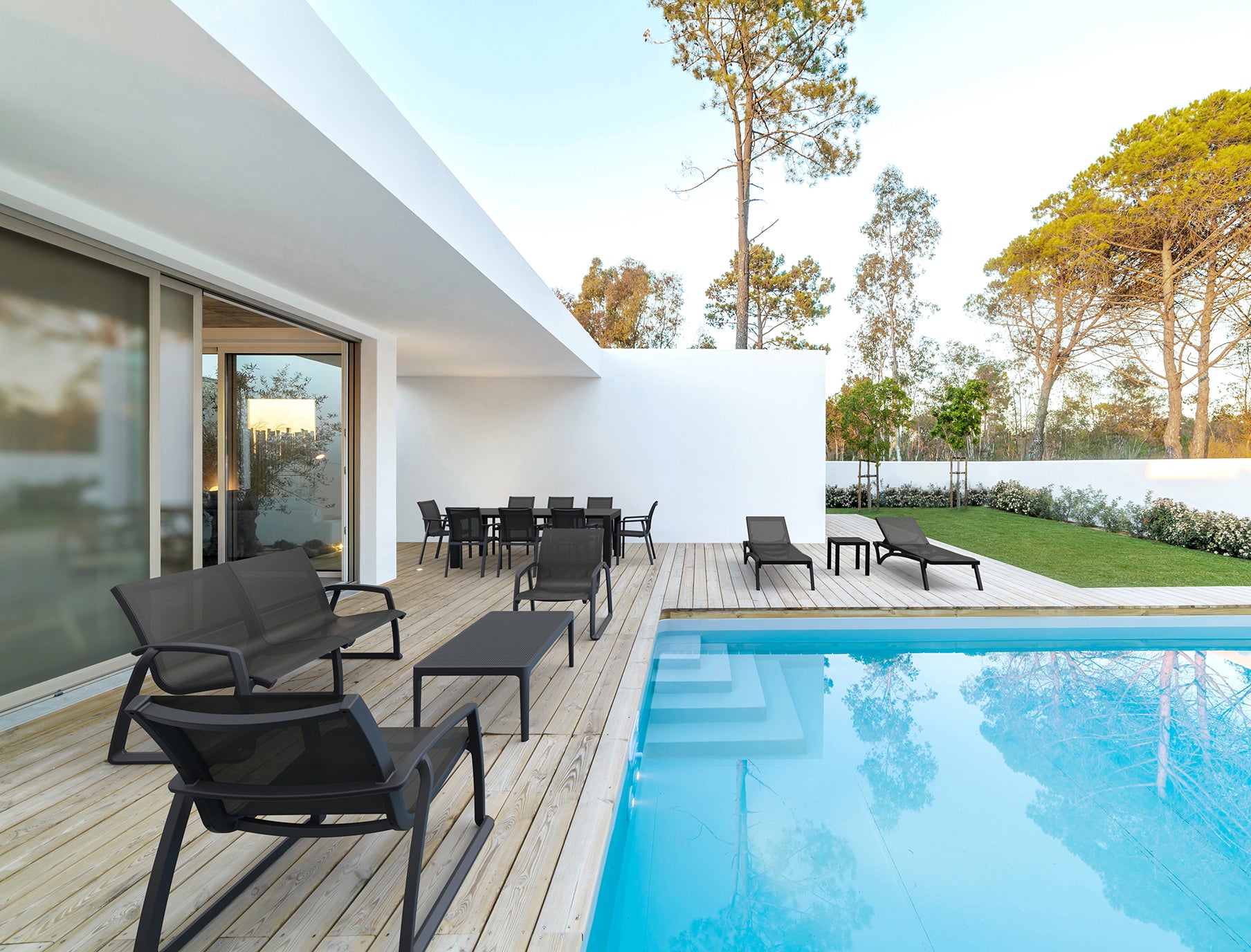 silla siesta baja con tela exterior