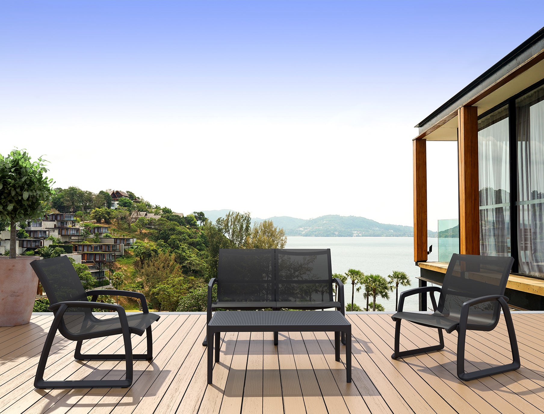 silla siesta baja con tela exterior