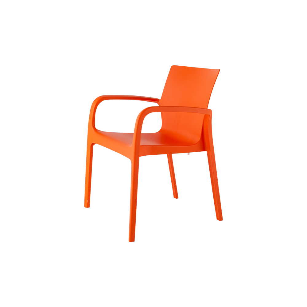silla-alicia-cafetería-naranja