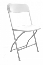 silla plegable de plastico blanca