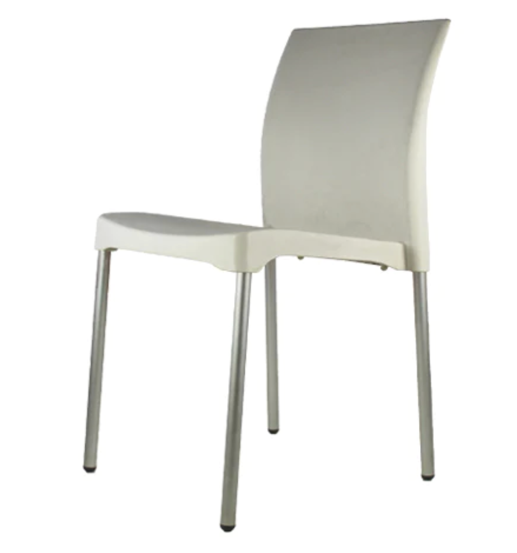 silla vivanti plastico blanca