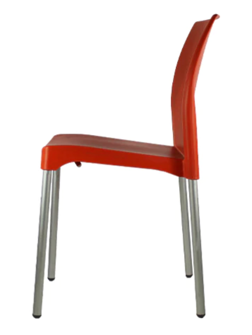 silla vivanti plastico roja
