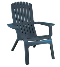 silla Adirondack azul plastico grosfillex