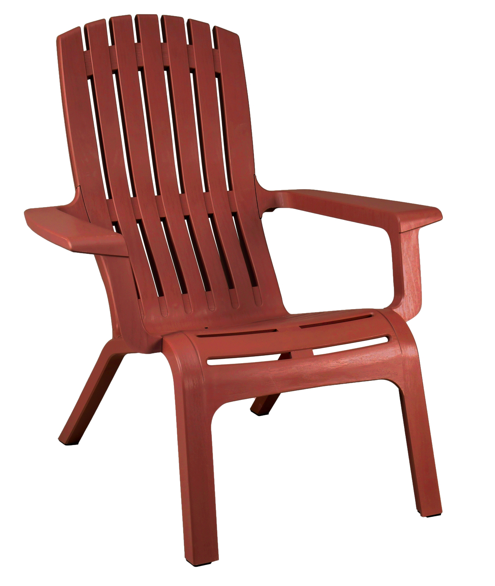 silla Adirondack roja plastico grosfillex