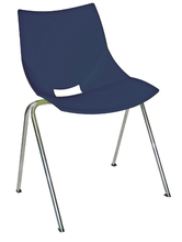 silla shell azul