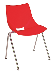 silla shell rojo